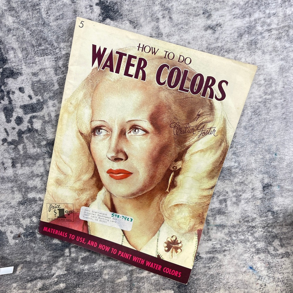 How to Do Water Colors Walter T. Foster Art BookMid Century Retro